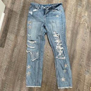 Jeans with star patches!